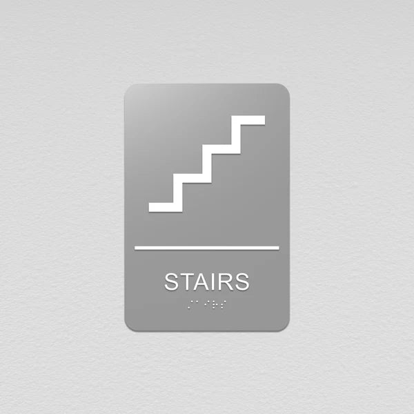 ADA Premium Stair Signs 6 x 8 x 1/8