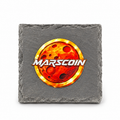Mars Coin Natural Slate Coaster – UV Printed Crypto Drink Coaster