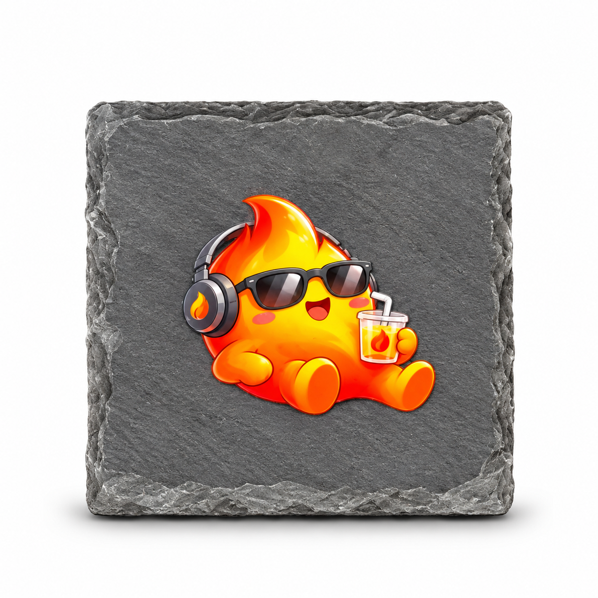 Embercurve Natural Slate Coaster – UV Printed Gloss Finish