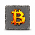 Bitcoin Natural Slate Coaster – UV Printed BTC Drink Coaster