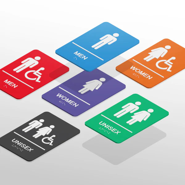ADA Premium Restroom Signs 6 x 8 x 1/8